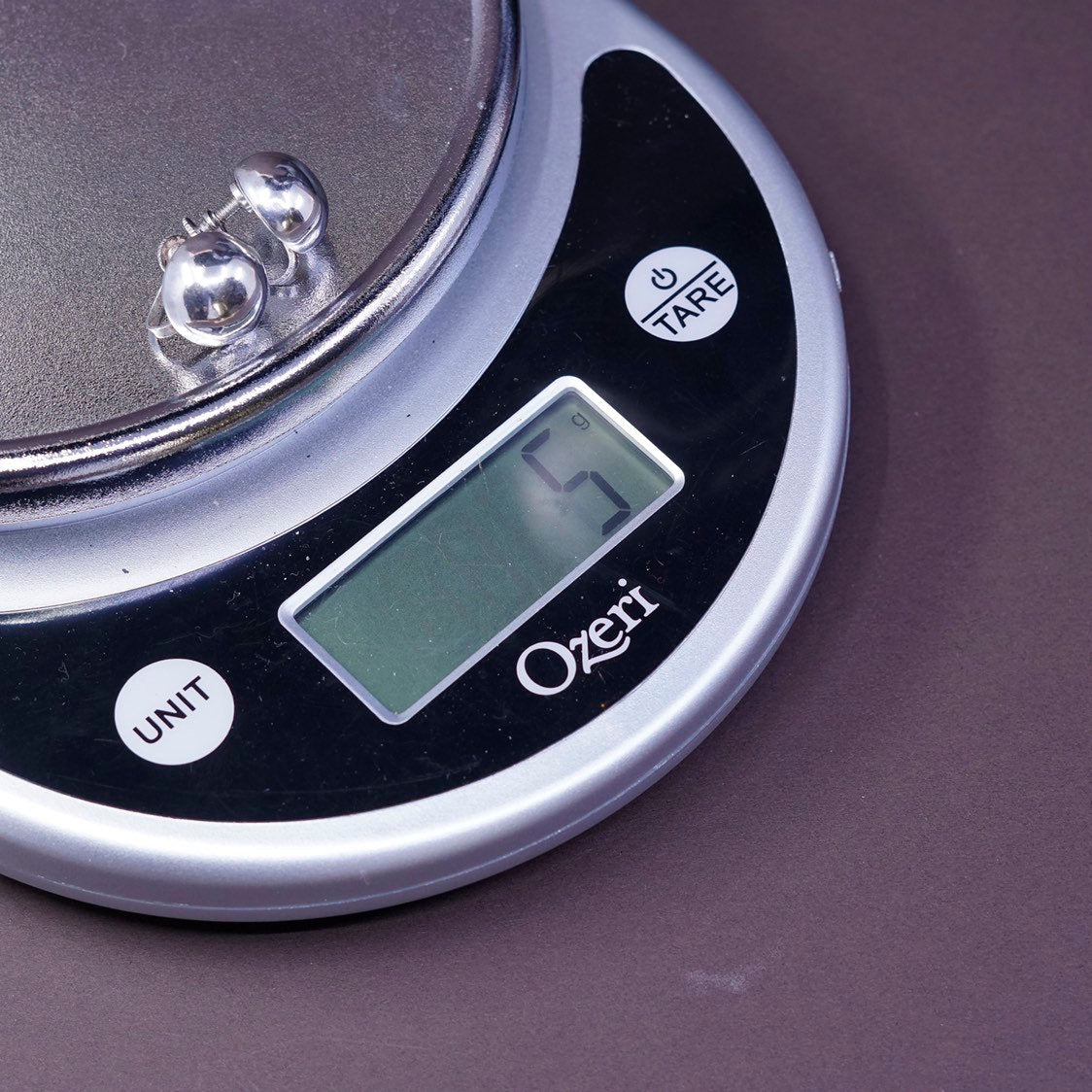 0.5” vtg Sterling silver handmade earrings, 925 silver puffy screw back