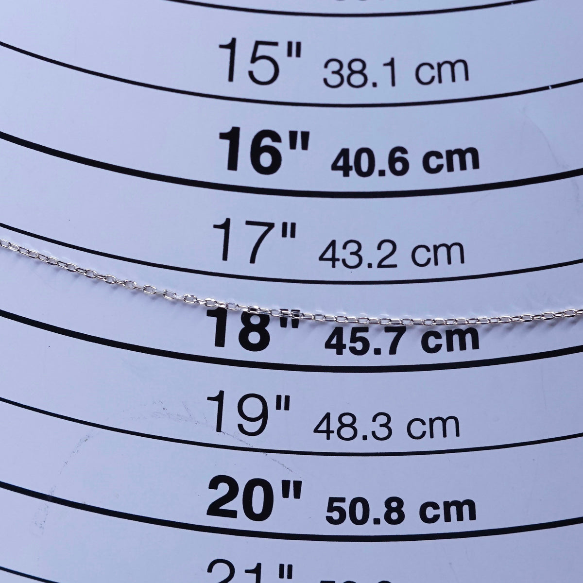 16”+2”, 1mm, Vintage sterling silver circle link chain, Italy 925 necklace