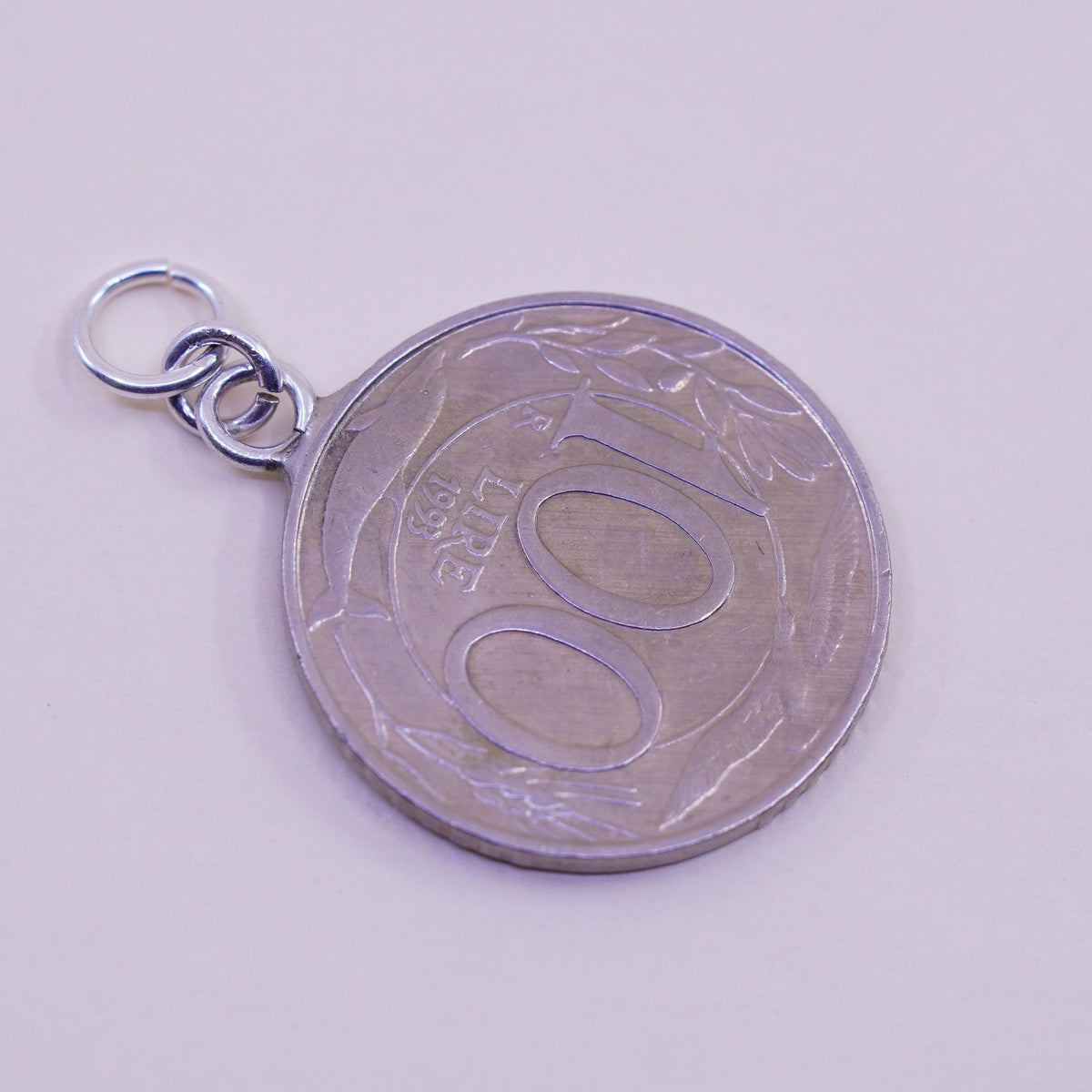 Vintage italian repvbblica coin charm pendant