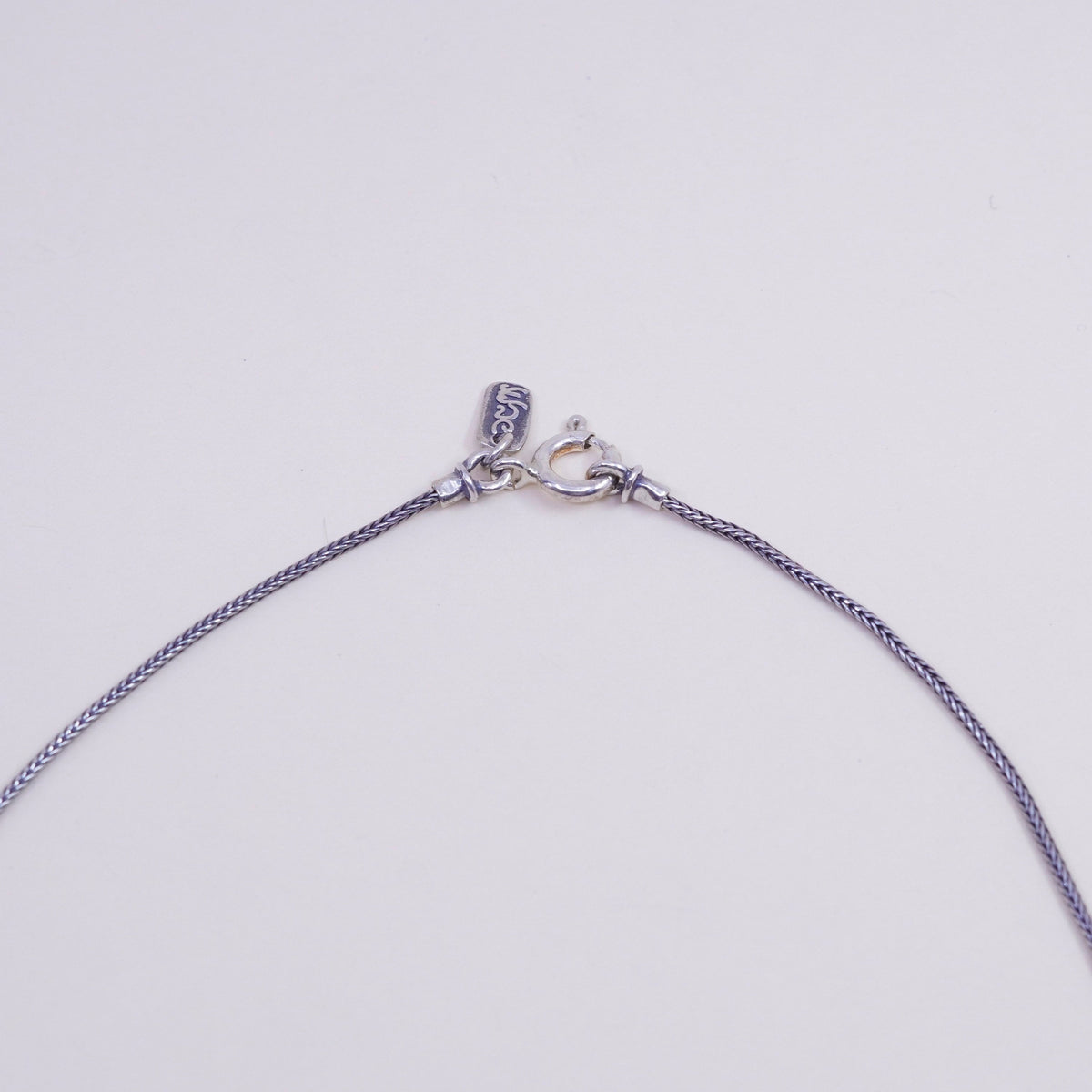 18”, israel handmade sterling silver wheat chain with cross pendant, necklace