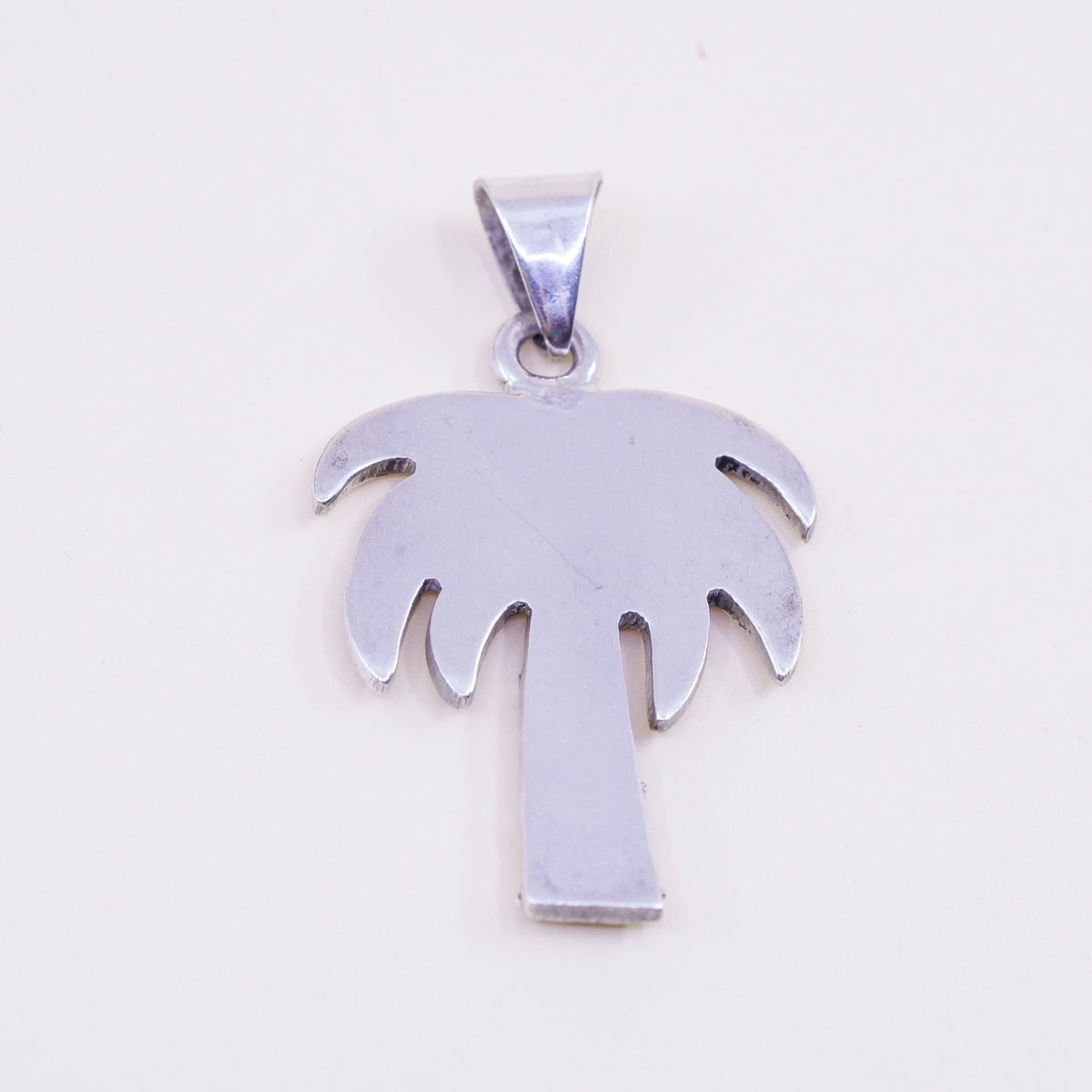 Vintage Sterling silver handmade pendant, 925 palm tree charm