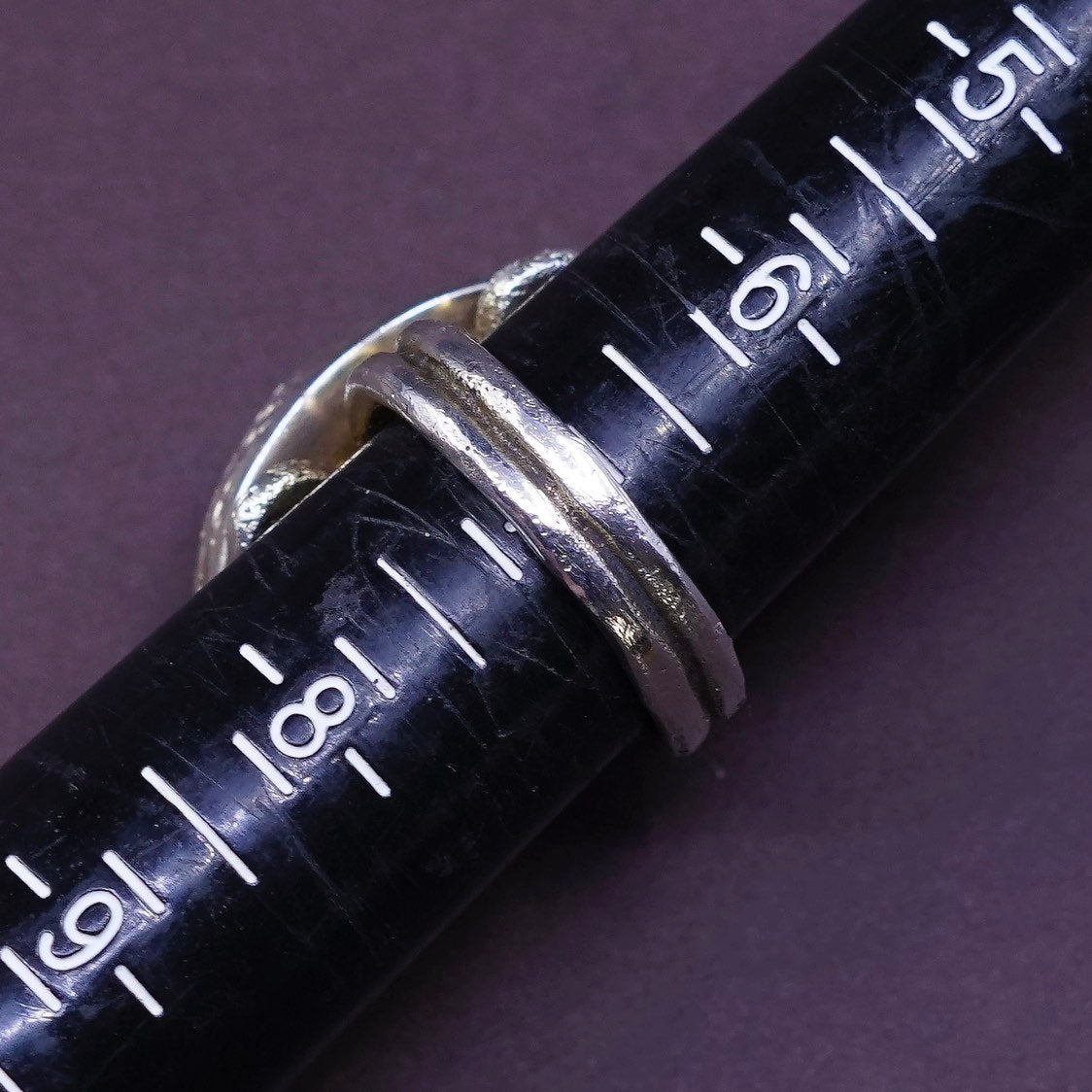 sz 7, vtg handmade statement Sterling Silver statement ring w/ Chalcedony Ring