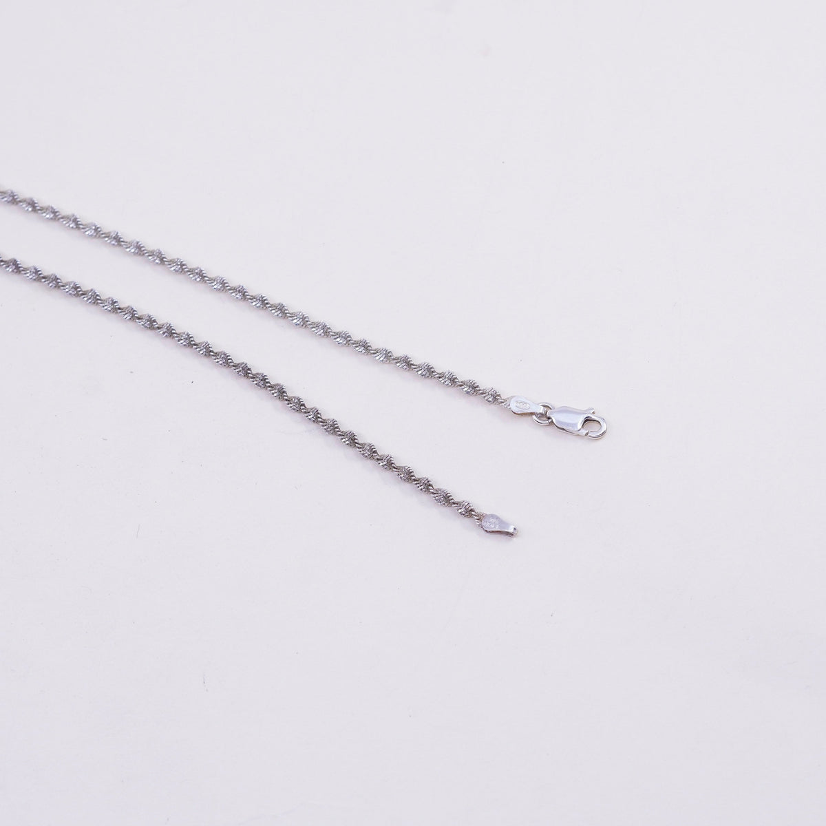 24”, 3mm, vintage OTC Sterling silver necklace, 925 twisted herringbone chain