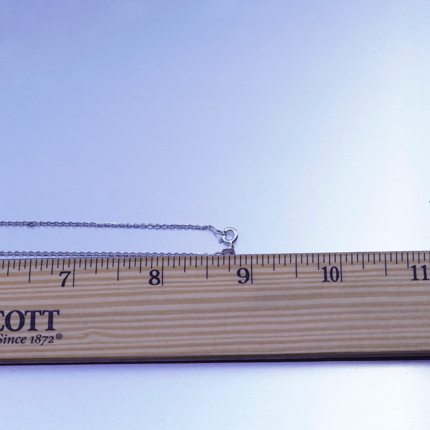 18” 1mm, vintage Italy Sterling 925 silver flatten circle chain necklace