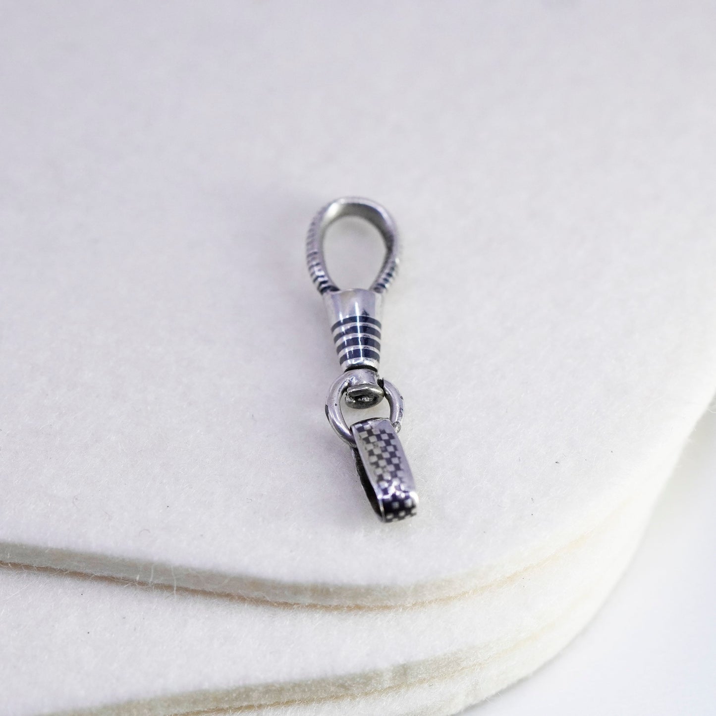 Vintage Sterling 925 silver handmade keychain