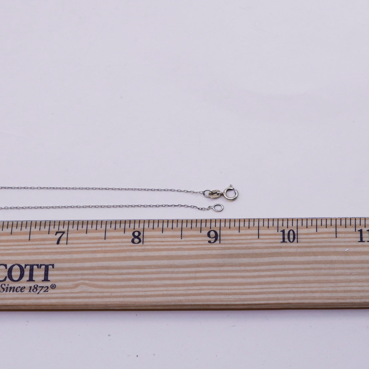 18”, 1mm, vintage vermeil gold over Sterling silver necklace, 925 circle chain