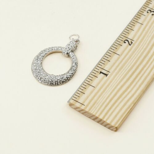 Vintage Sterling Silver Handmade Pendant, Circle Textured Pendant, Stamped 925