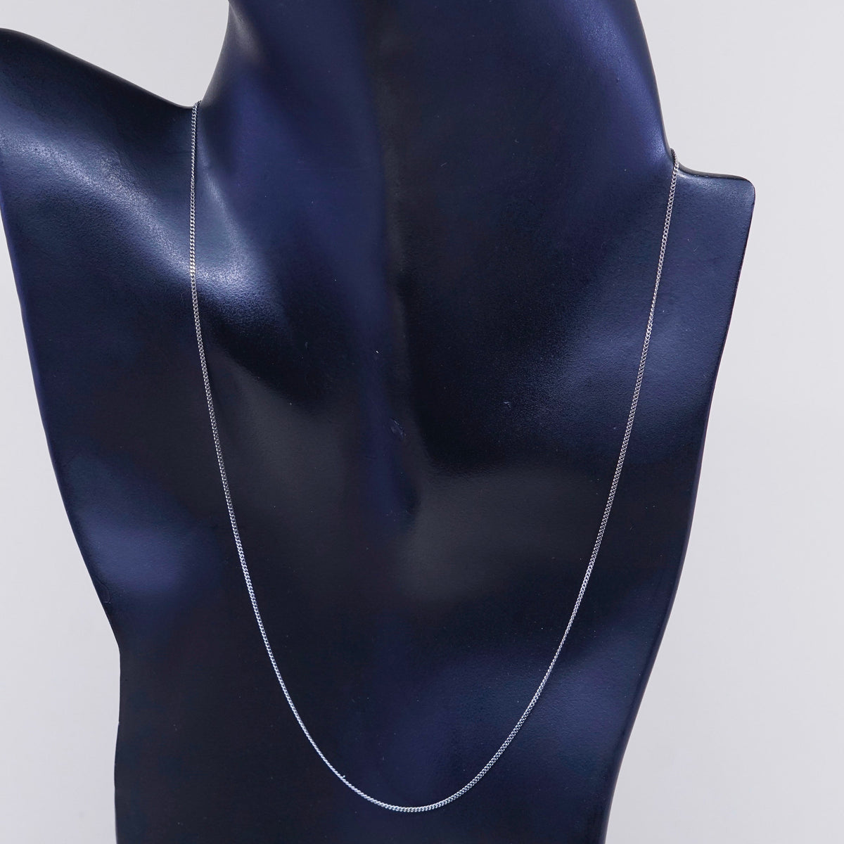 18”, 1mm, DOL sterling silver handmade necklace, 925 curb chain
