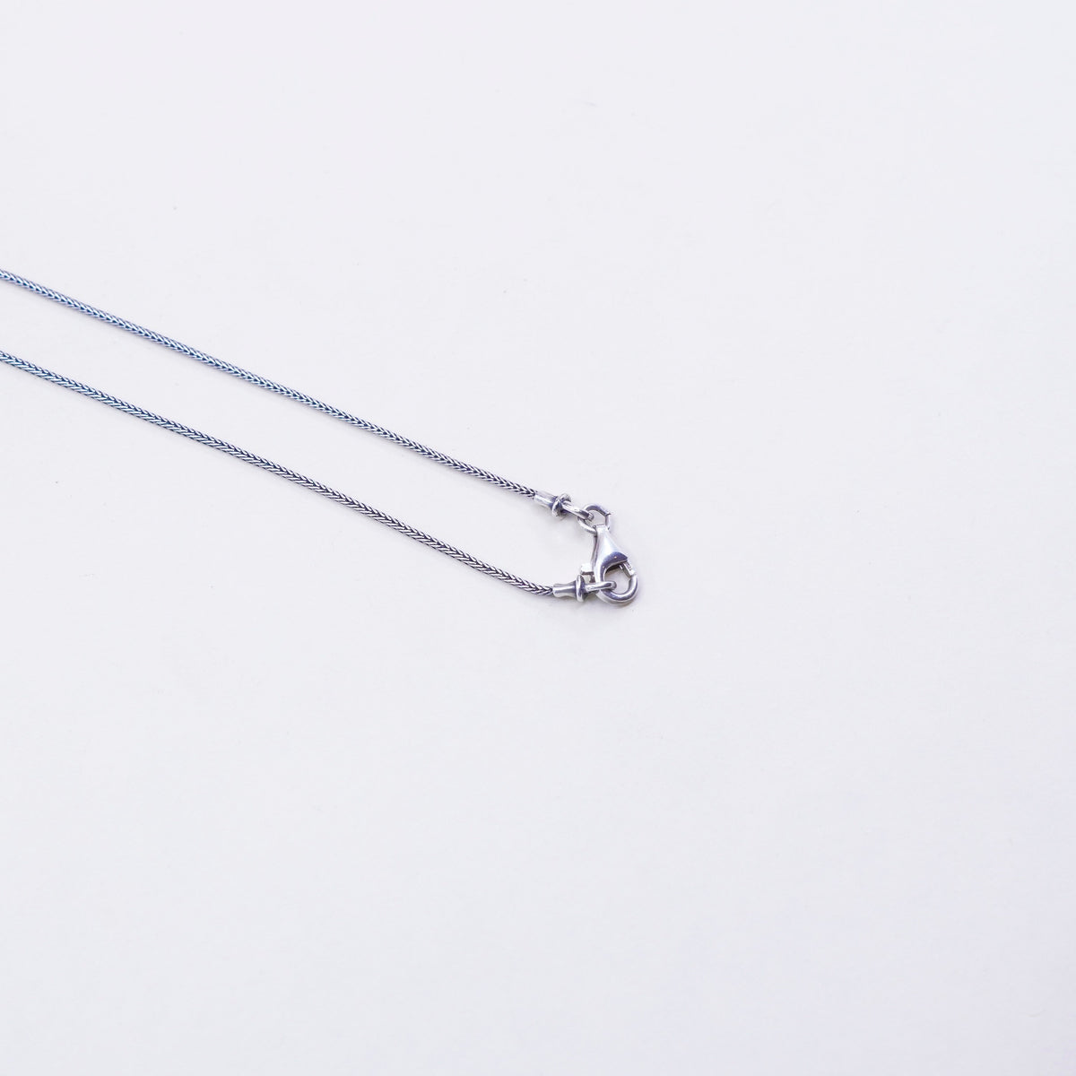 18”, Israel Shablool Didae sterling silver 925 necklace, wheat chain initial M