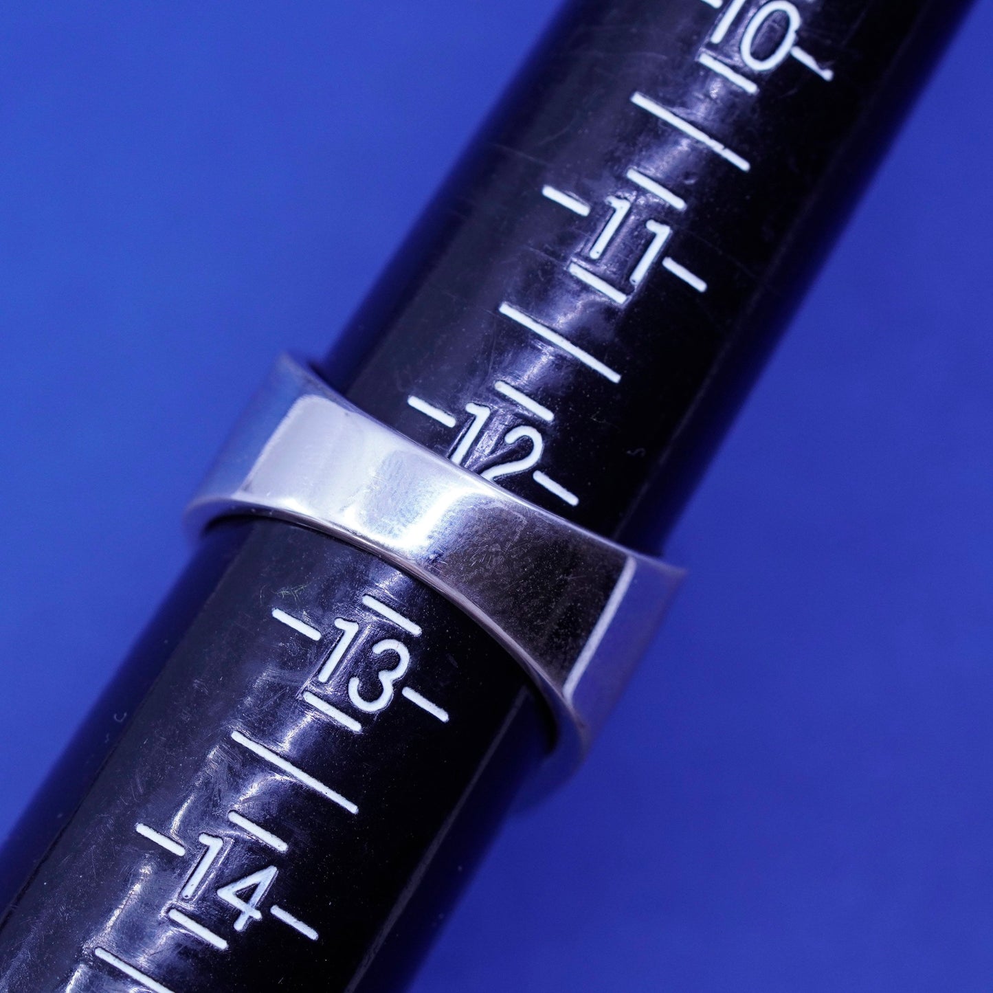 Size 12.25, vintage Sterling 925 silver ring w/ cluster crystal, statement ring