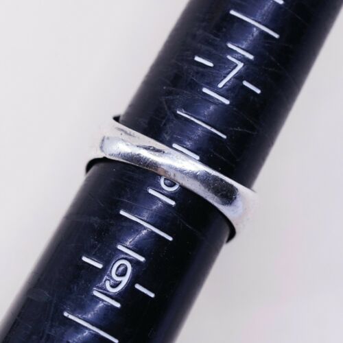 Sz 8, Sterling Silver Handmade Ring, 925 Engagement Ring W/ Matted Crystal