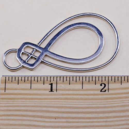 Vintage Designer Zina Sterling Silver Handmade Pendant, 925 silver Knot