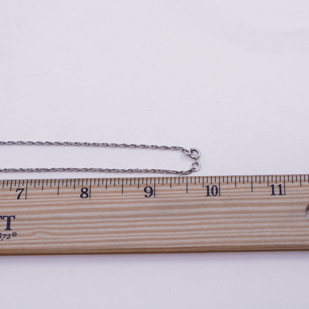 20” 1mm, vintage sterling silver necklace, 925 Singapore rope chain