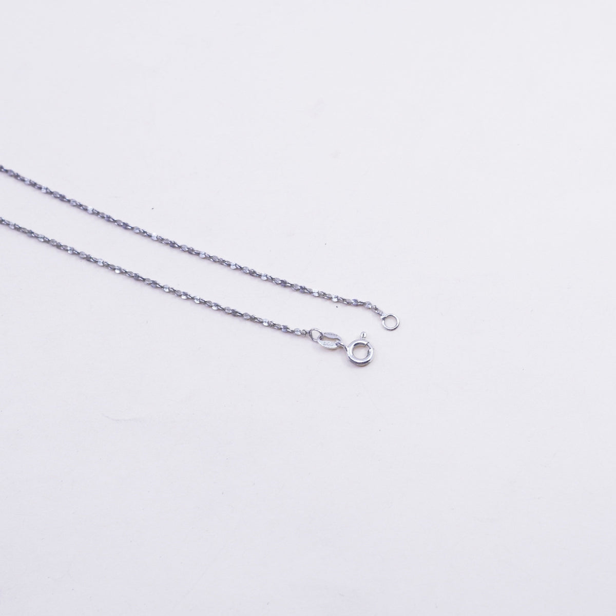 16”, 1mm, Vintage sterling silver Italy 925 twisted s link chain, necklace