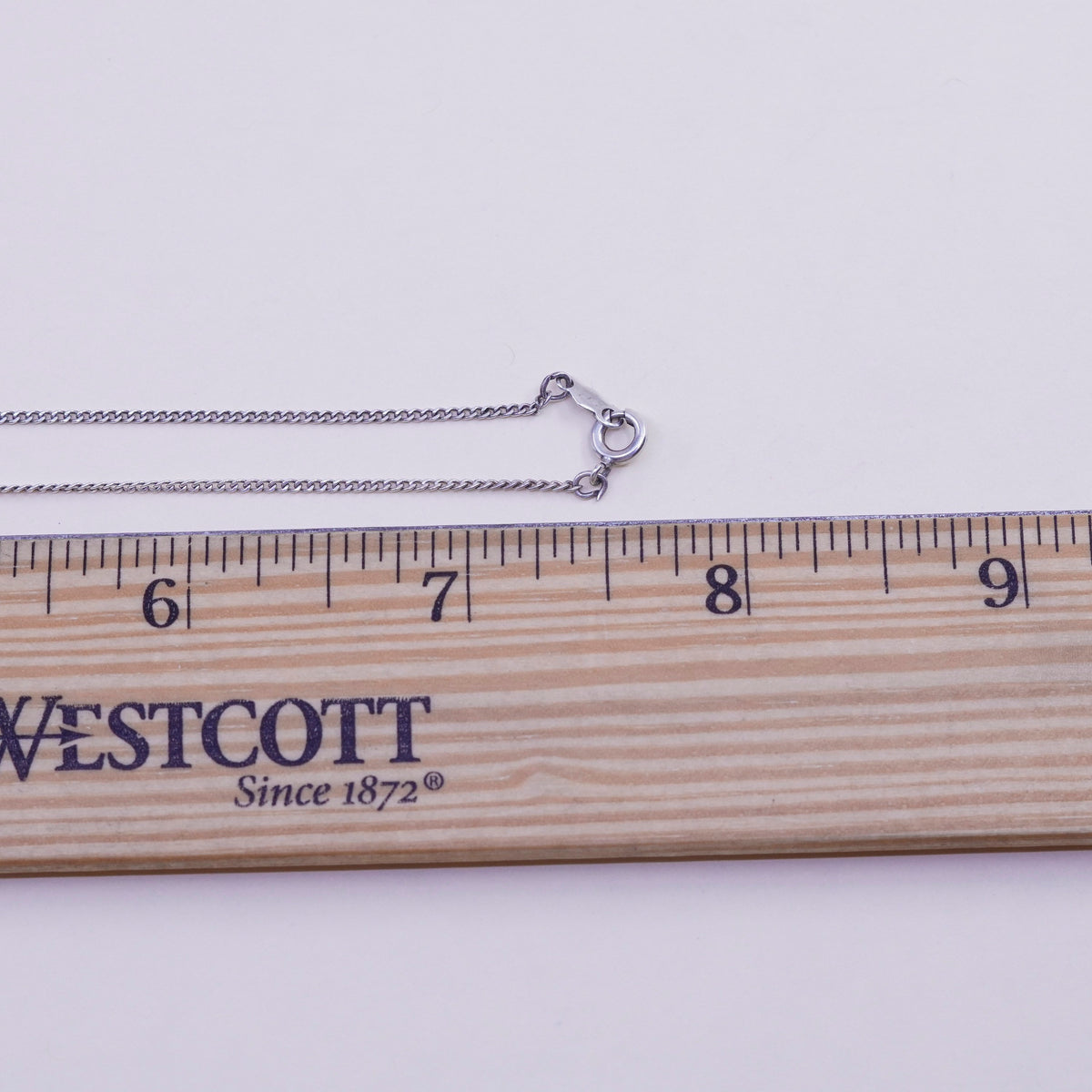 16”, sterling 925 silver handmade necklace, curb chain initial B pendant