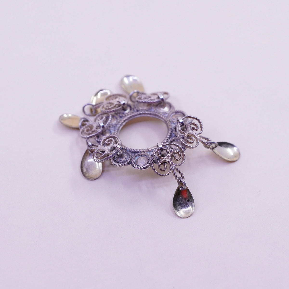Rare vintage Hasla signed 830S silver brooch Norway Scandinavian