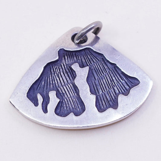 Vintage Native American Delong sterling 925 silver handmade pendant charm