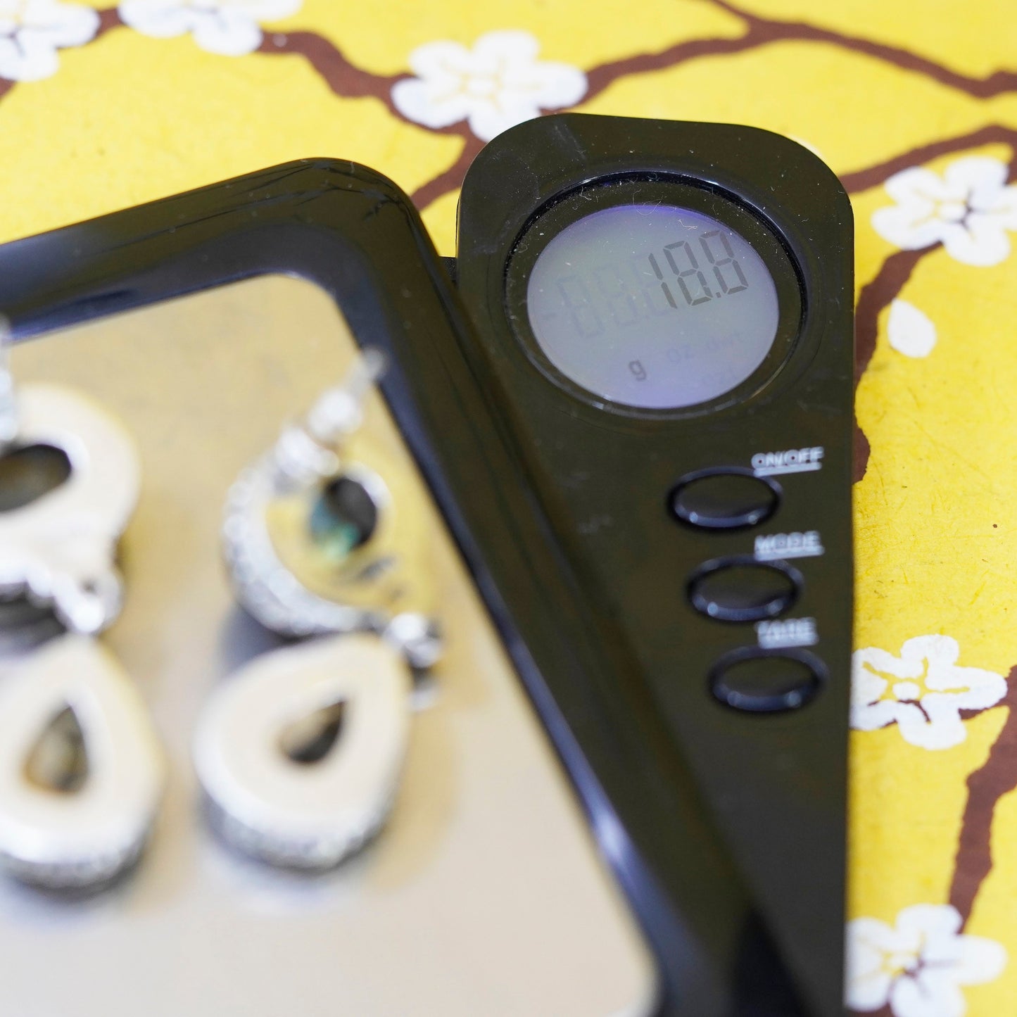 Indian Sterling 925 silver earrings oval labradorite, teardrop citrine beads