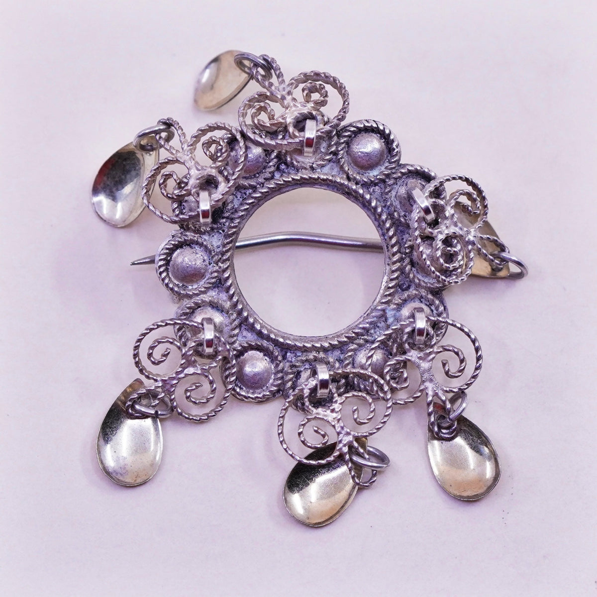Rare vintage Hasla signed 830S silver brooch Norway Scandinavian