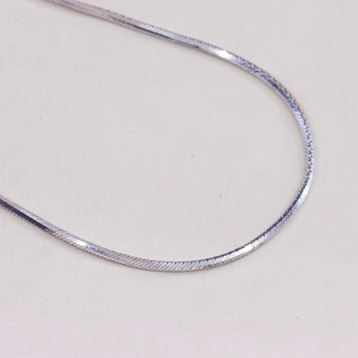 24”, Vintage JCM sterling silver textured hexagram snake chain, Italy 925 chain