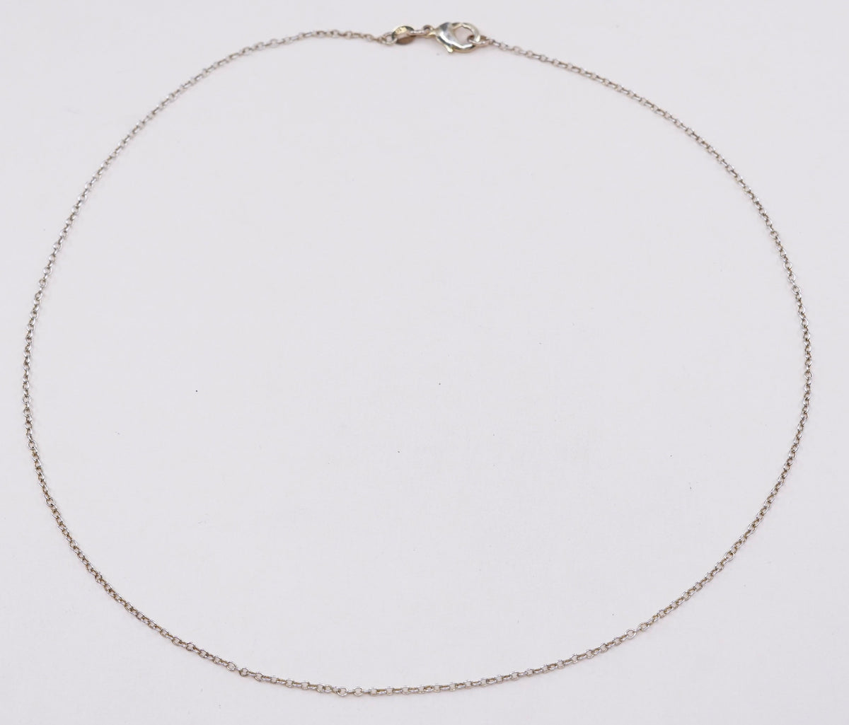 18”, 1mm, vintage vermeil gold over Sterling silver necklace, 925 circle chain