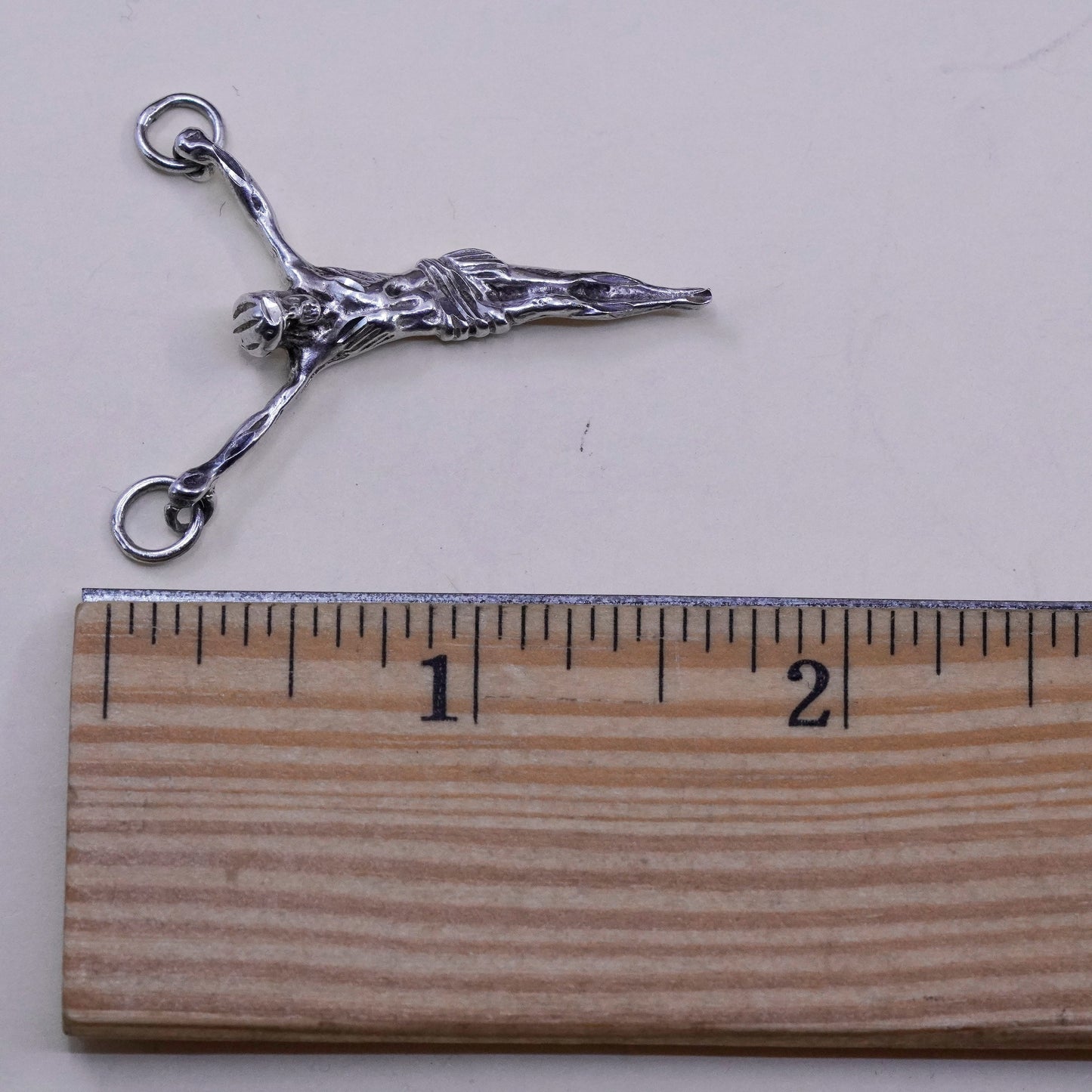 Vintage Sterling silver handmade pendant, 925 Jesus