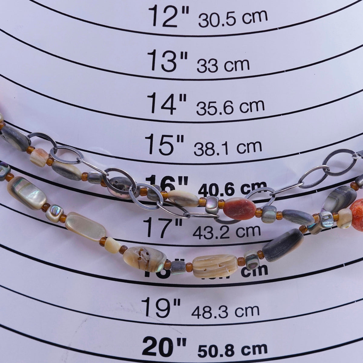16”+2”, Silpada Sponge Coral Shell Bead Fiesta Sterling Silver Necklace N1563