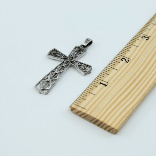 Vintage Sterling Silver Handmade Pendant, 925 silver Filigree cross
