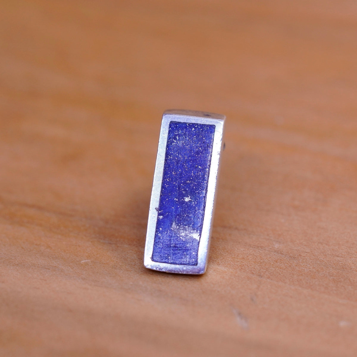 Native American zuni Sterling silver handmade earrings, 950 lapis lazuli studs