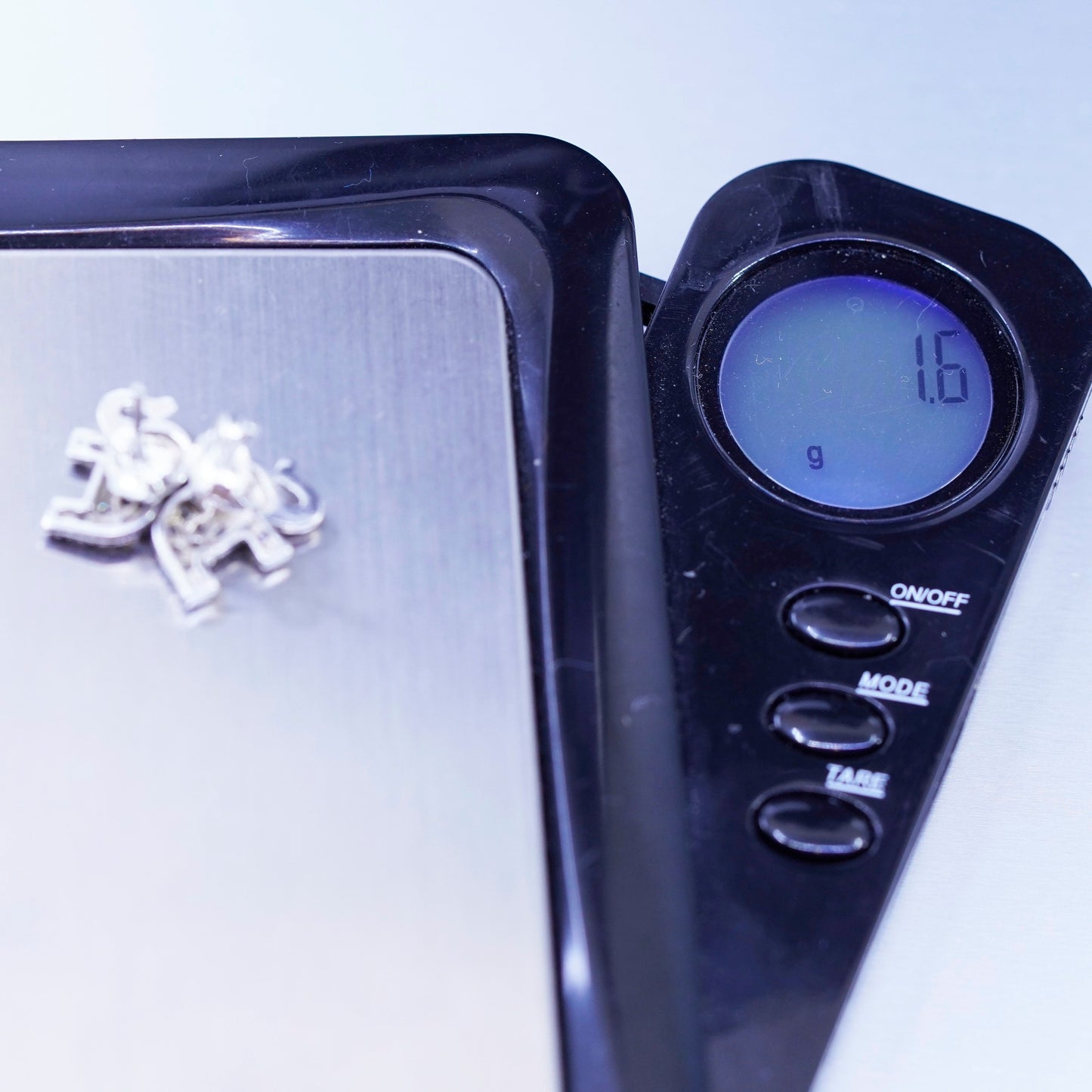Vintage Sterling 925 silver handmade elephant earrings, studs with cz
