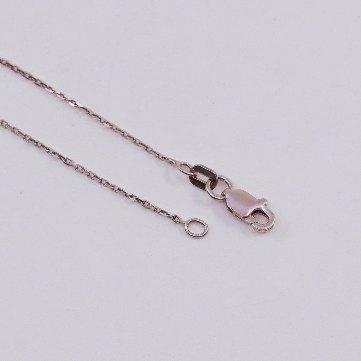 18”, Vintage vermeil rose gold over sterling 925 silver oval chain, necklace