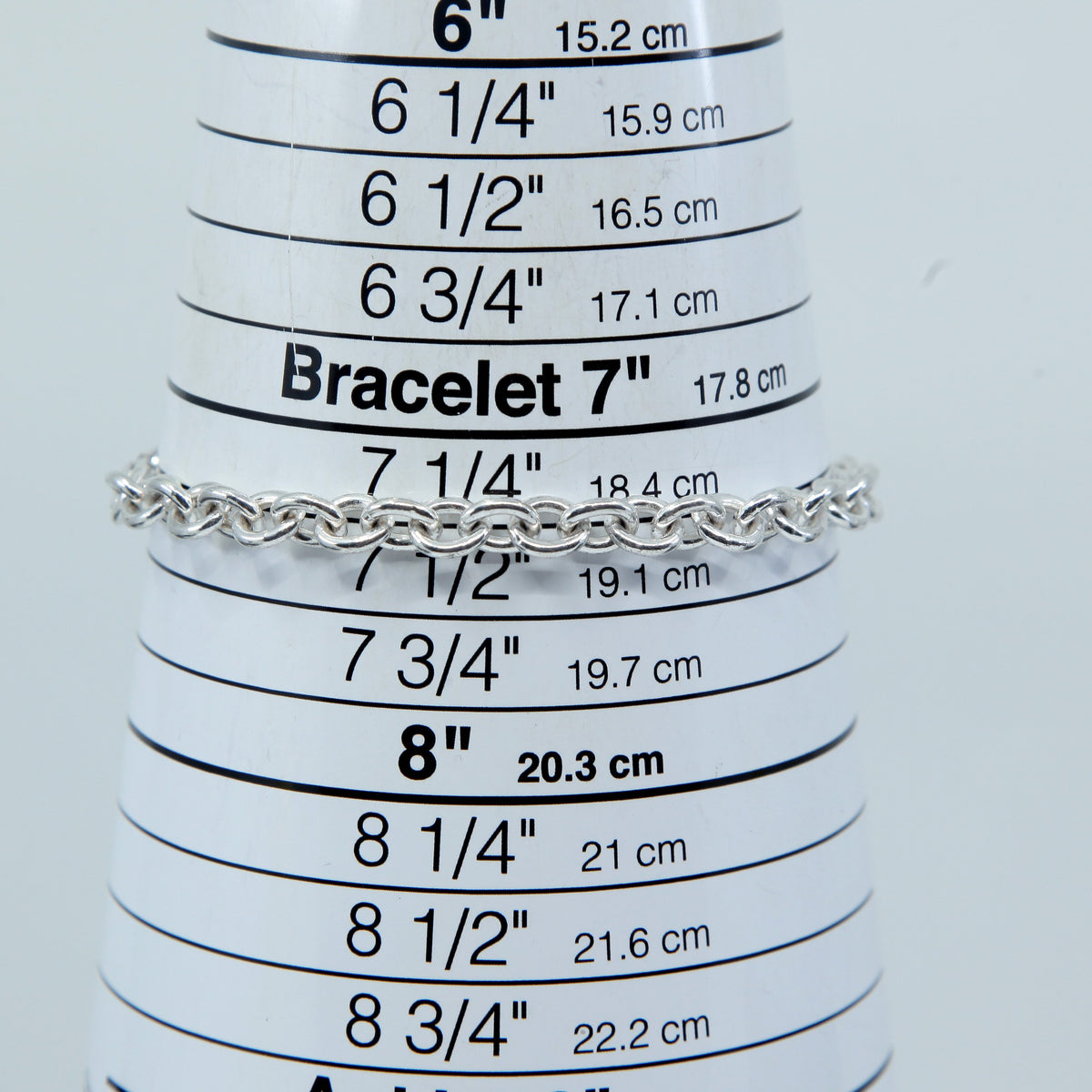 7.5", vtg sterling silver circle charm bracelet, 925 silver, stamped 925 italy