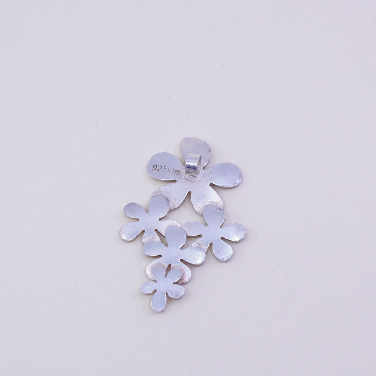 Kathy Lynn Mayeda Sterling silver earrings, 925 modern cluster plumeria flower