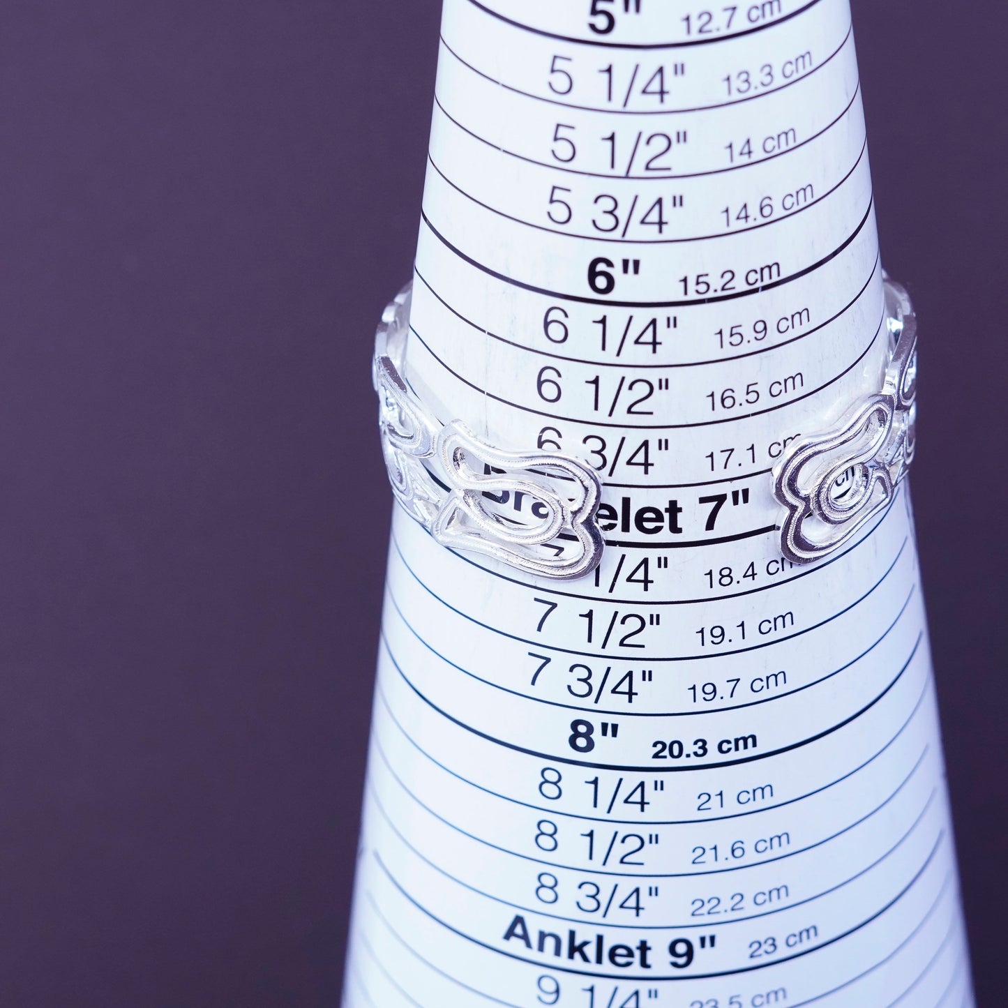 7”, Vintage Mexico Sterling silver handmade bracelet, wide 925 cuff w/ monkeys