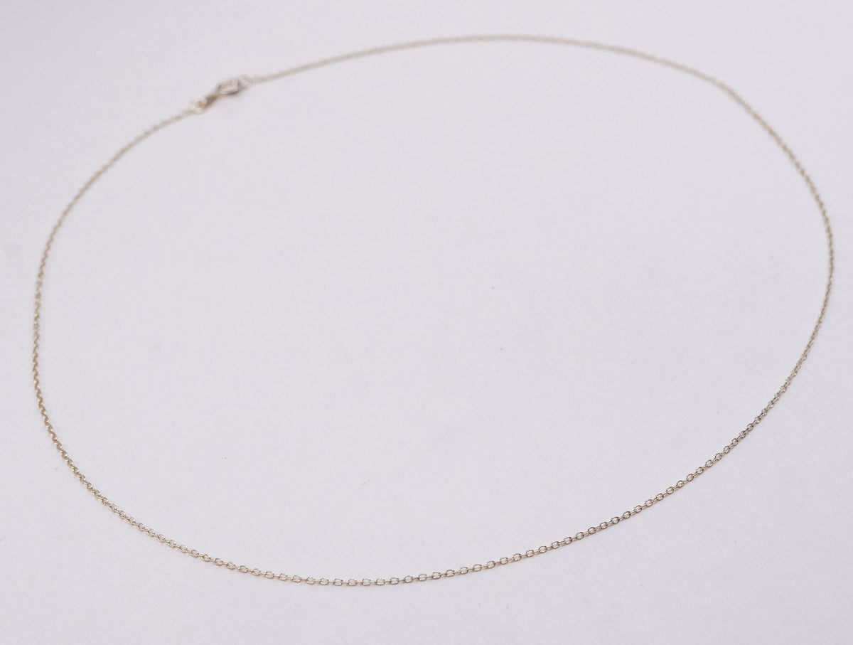 18”, 1mm, vintage vermeil gold over Sterling silver necklace, 925 circle chain
