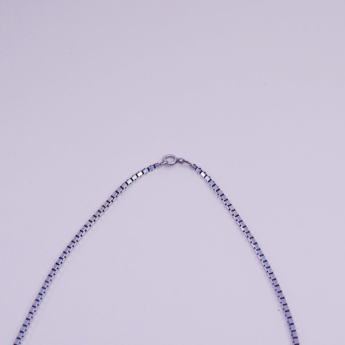 18”, 2mm, Vintage Canada sterling 925 silver box chain, necklace