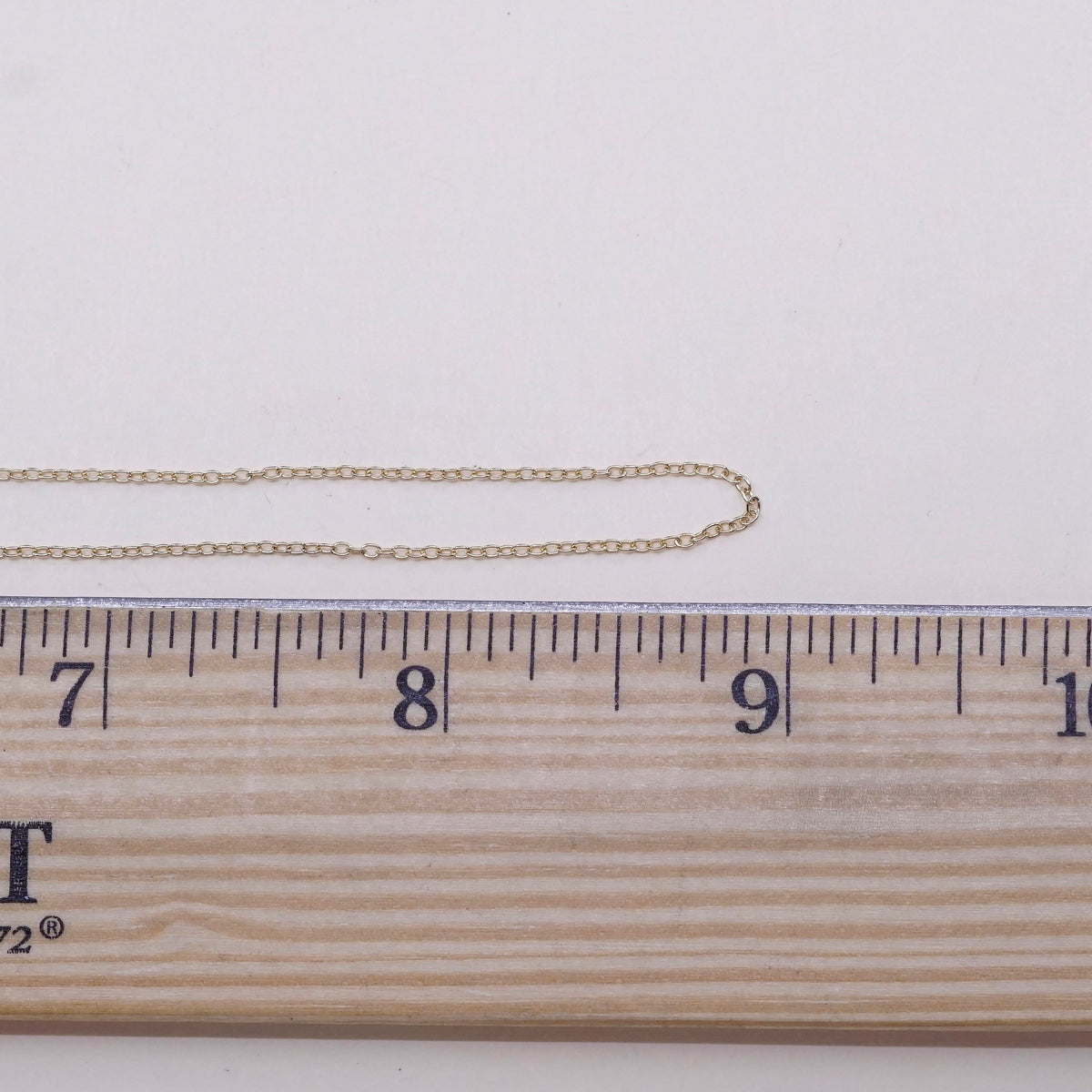 18”, 1mm, vintage vermeil gold over Sterling silver necklace, 925 circle chain