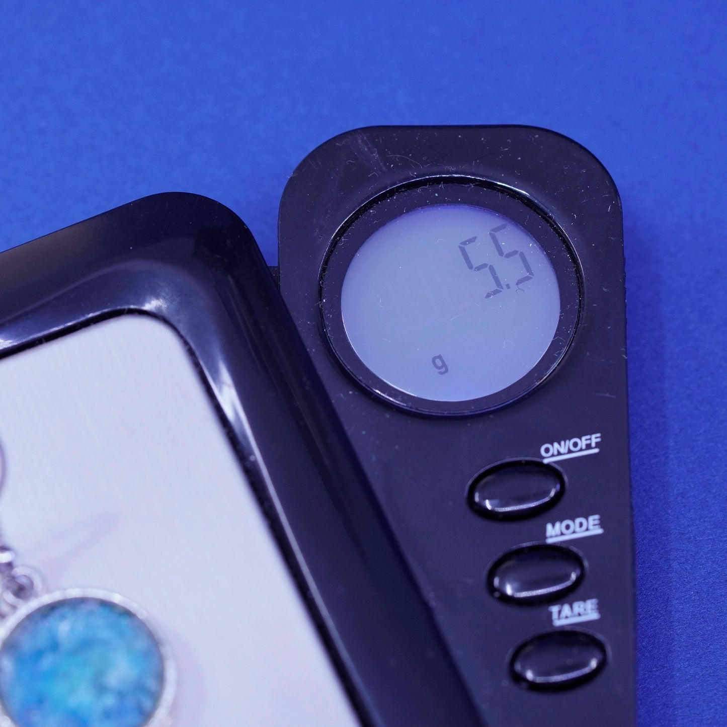 Vintage designer Sterling 925 silver handmade circle earrings with Roman glass