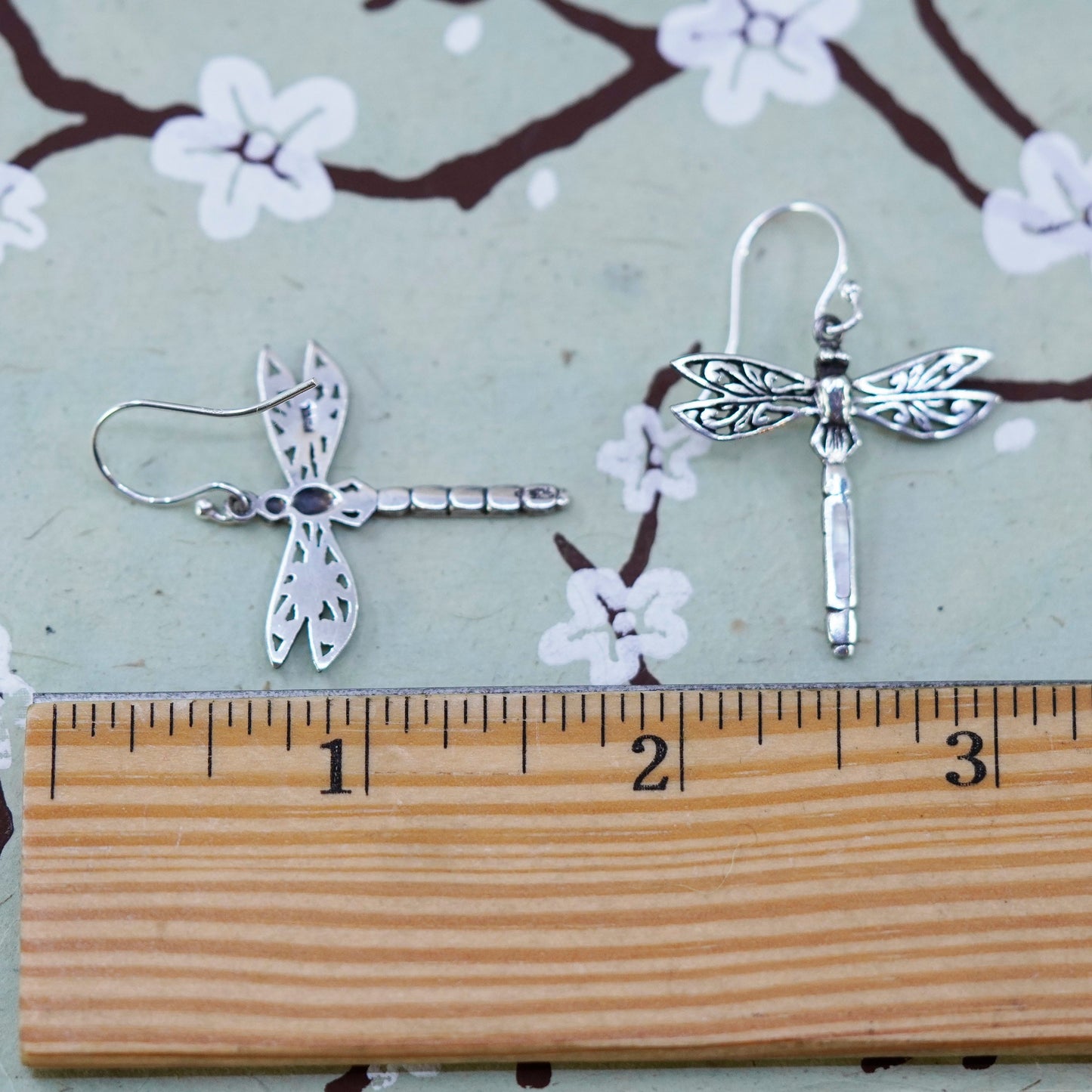 southwestern sterling 925 silver filigree dragonfly earrings mother of pearl