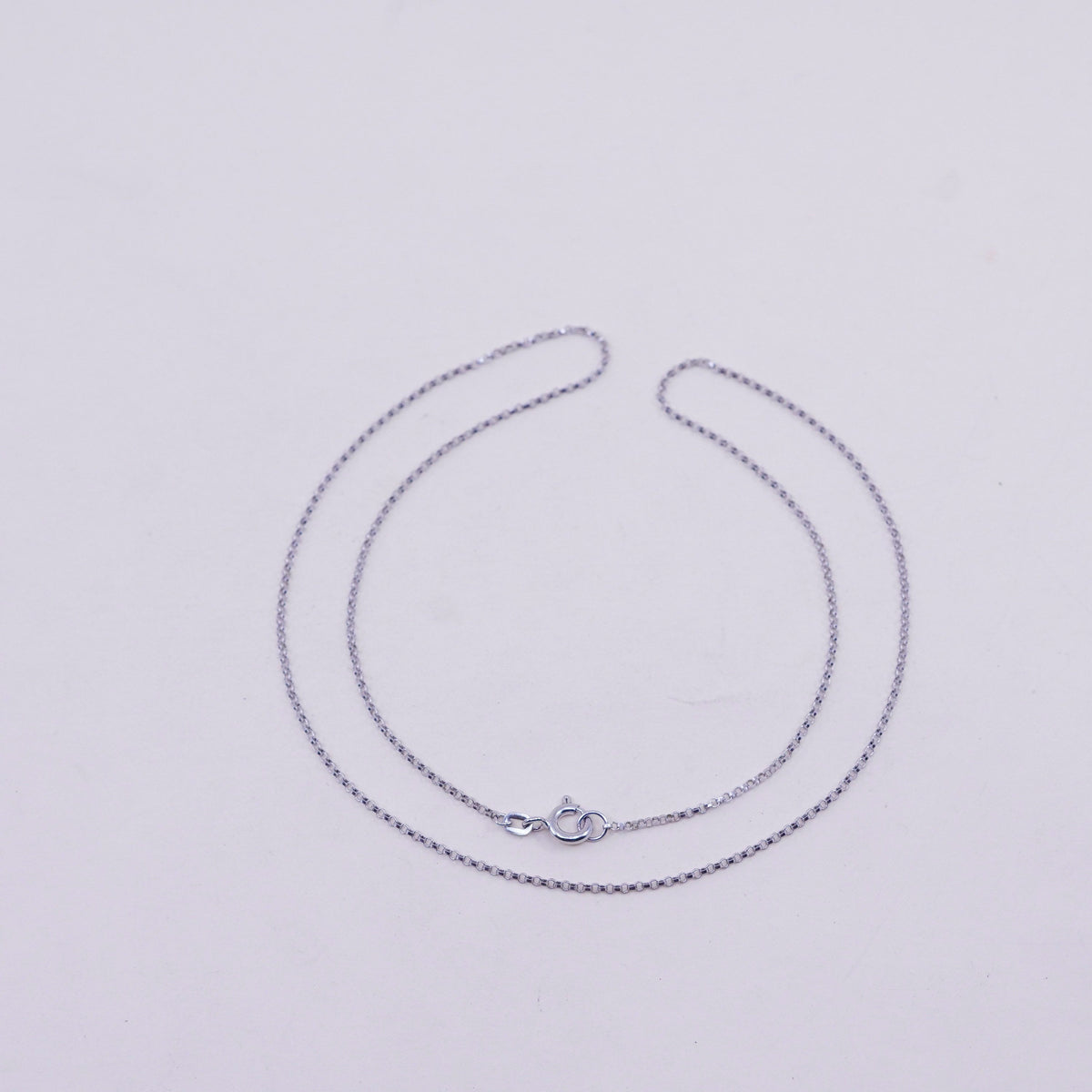 18”, 1mm, vintage vermeil gold over Sterling silver necklace, 925 circle chain