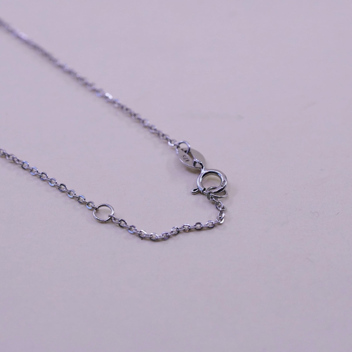 6.75+1”, sterling silver handmade bracelet, Italy 925 circle chain with oval Cz