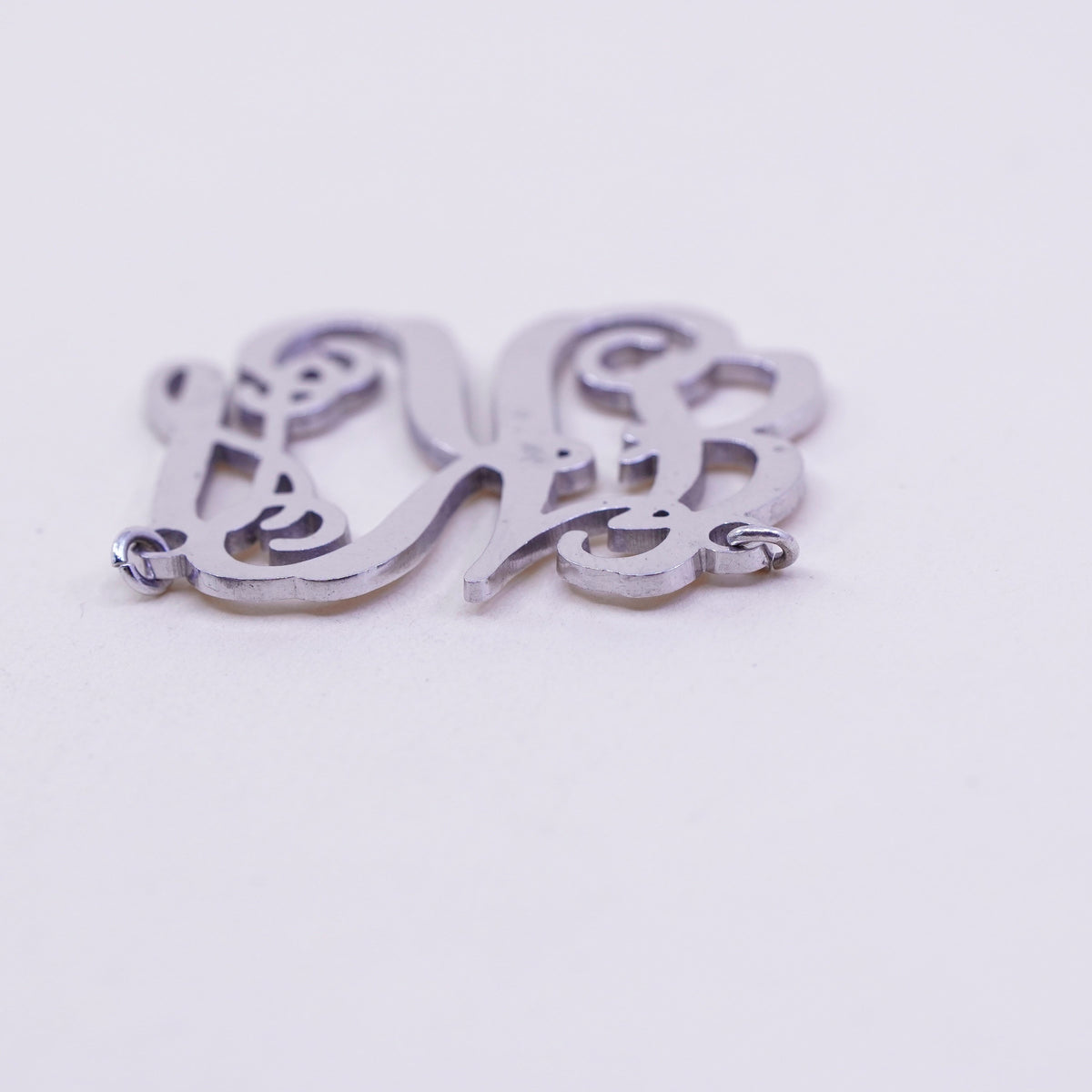 Vintage Sterling silver handmade pendant, 925 name monogram initial “GKA”