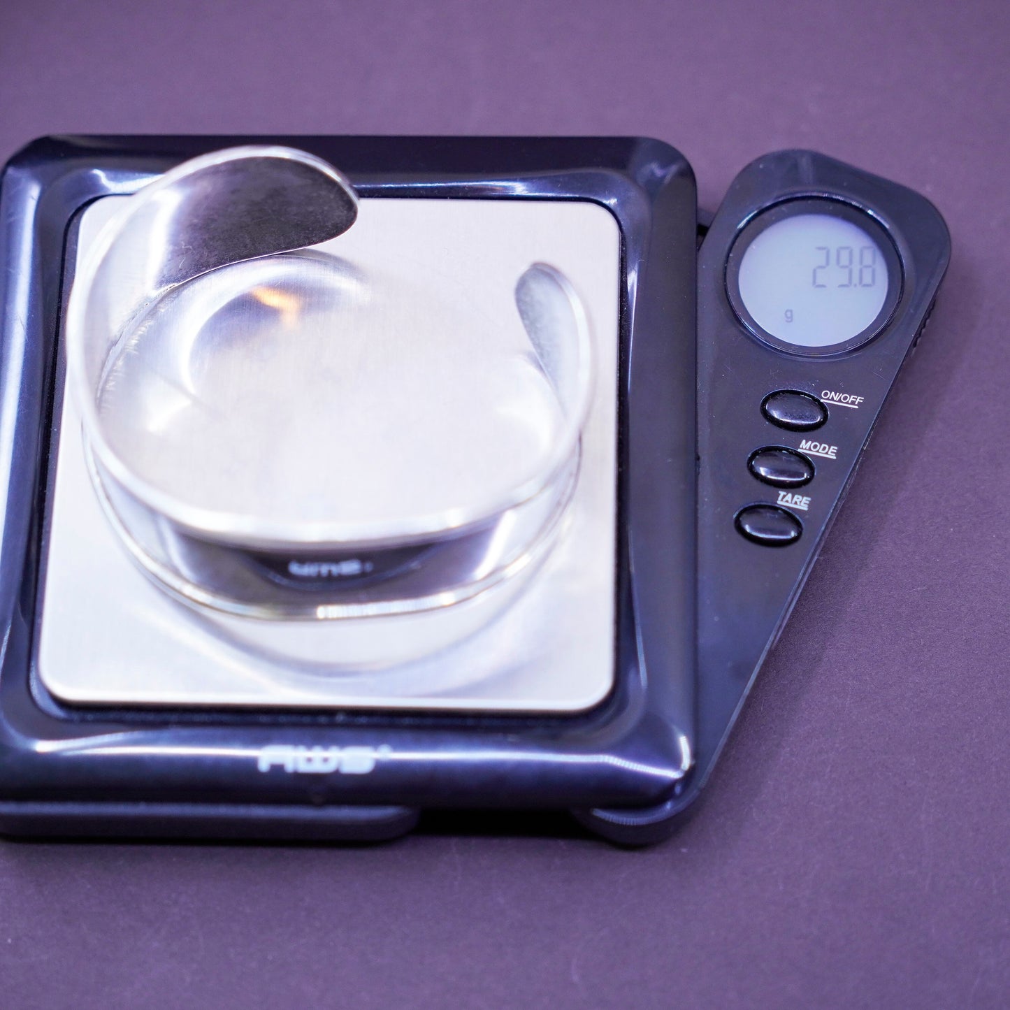 6.25”, Vintage Mexico Sterling silver handmade bracelet, wavy 925 cuff