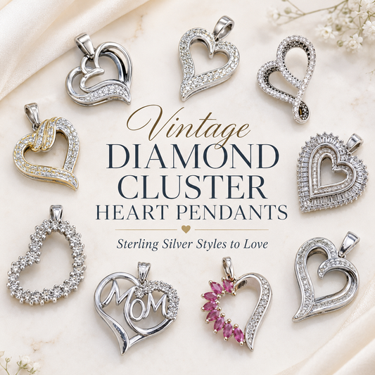 Vintage Diamond Cluster Heart Pendants: A Timeless Symbol of Love