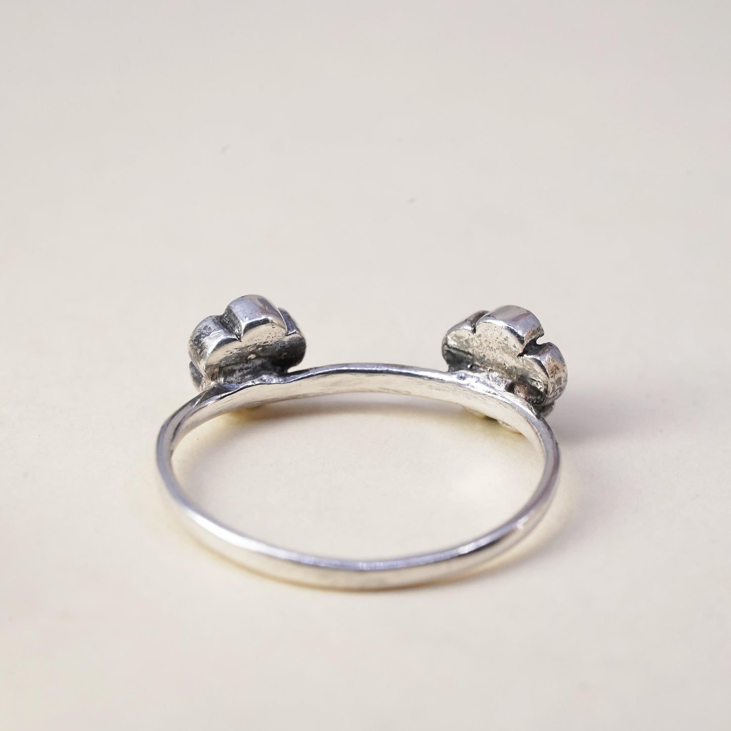 Size 5.5, vintage Sterling silver handmade ring, 925 flower
