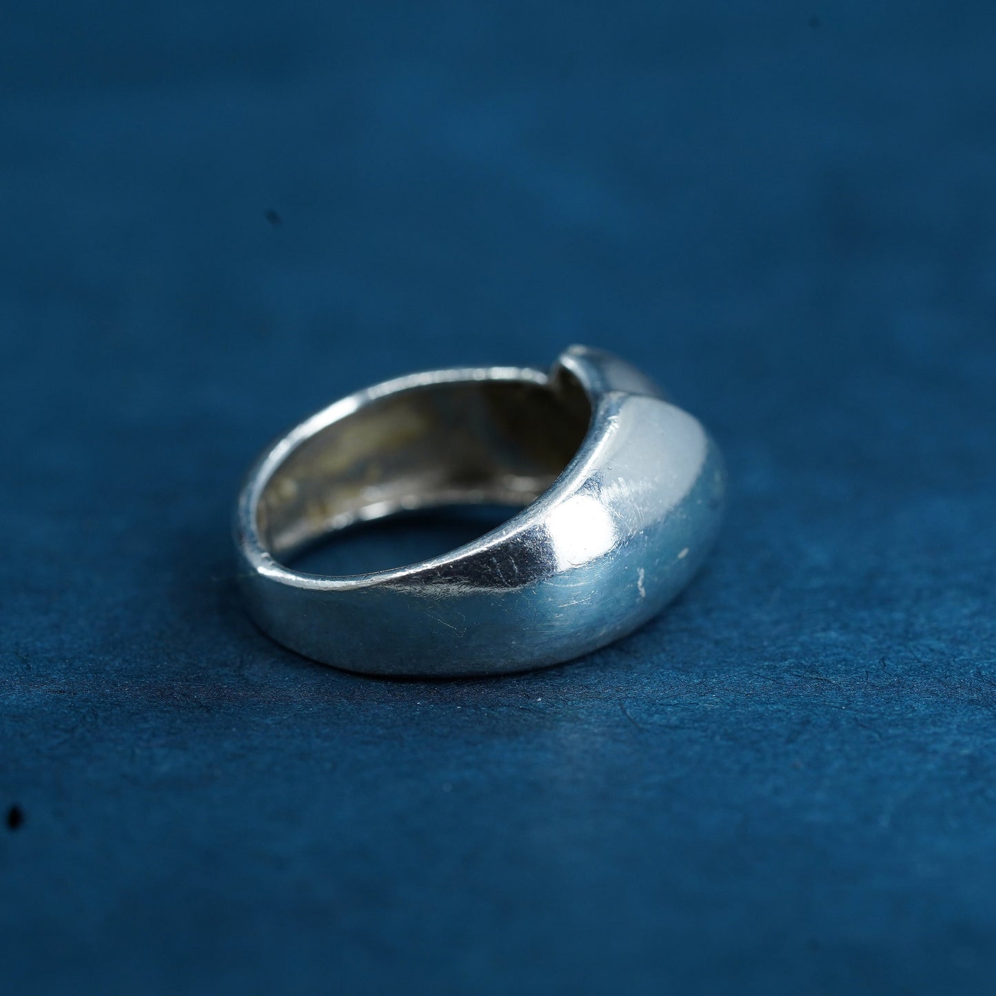 Size 6, minimalist, simple Sterling silver ribbed ring, 925 statement ring