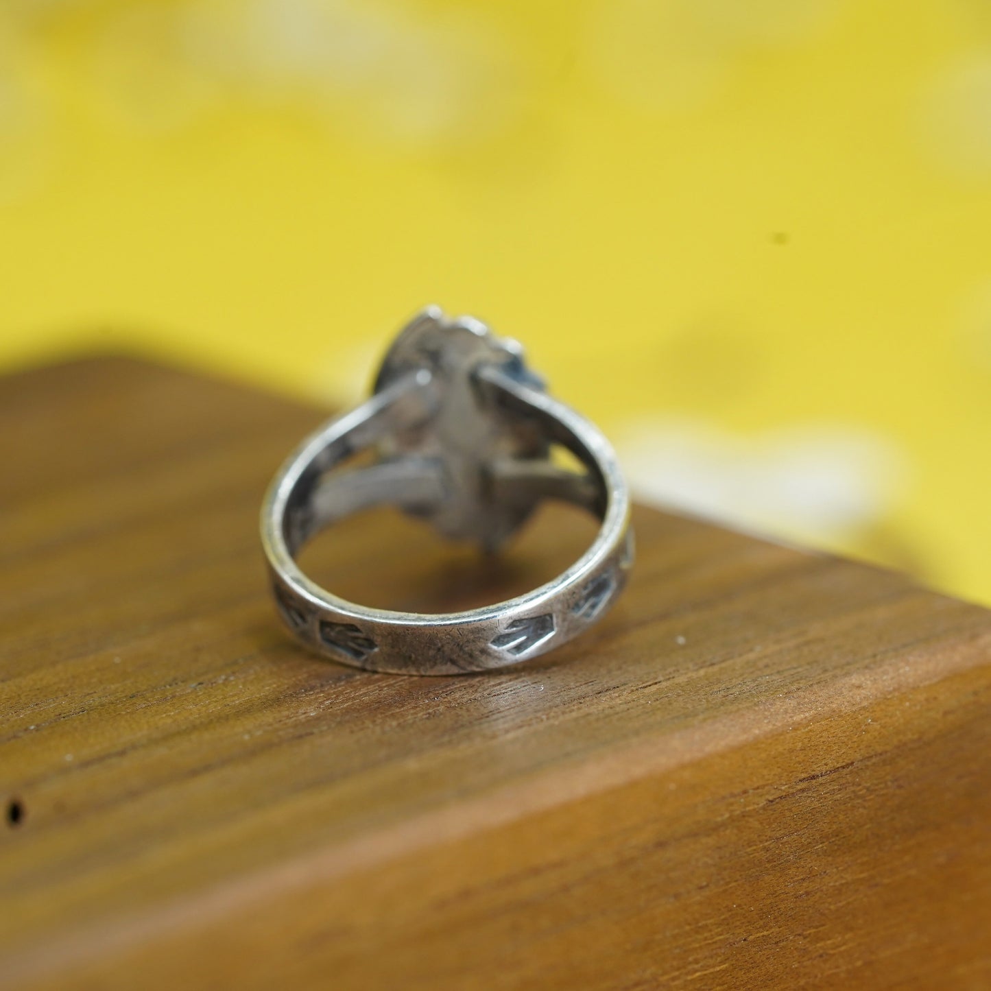 Size 4.25, Native American bell trading post Sterling silver ring, jewelry