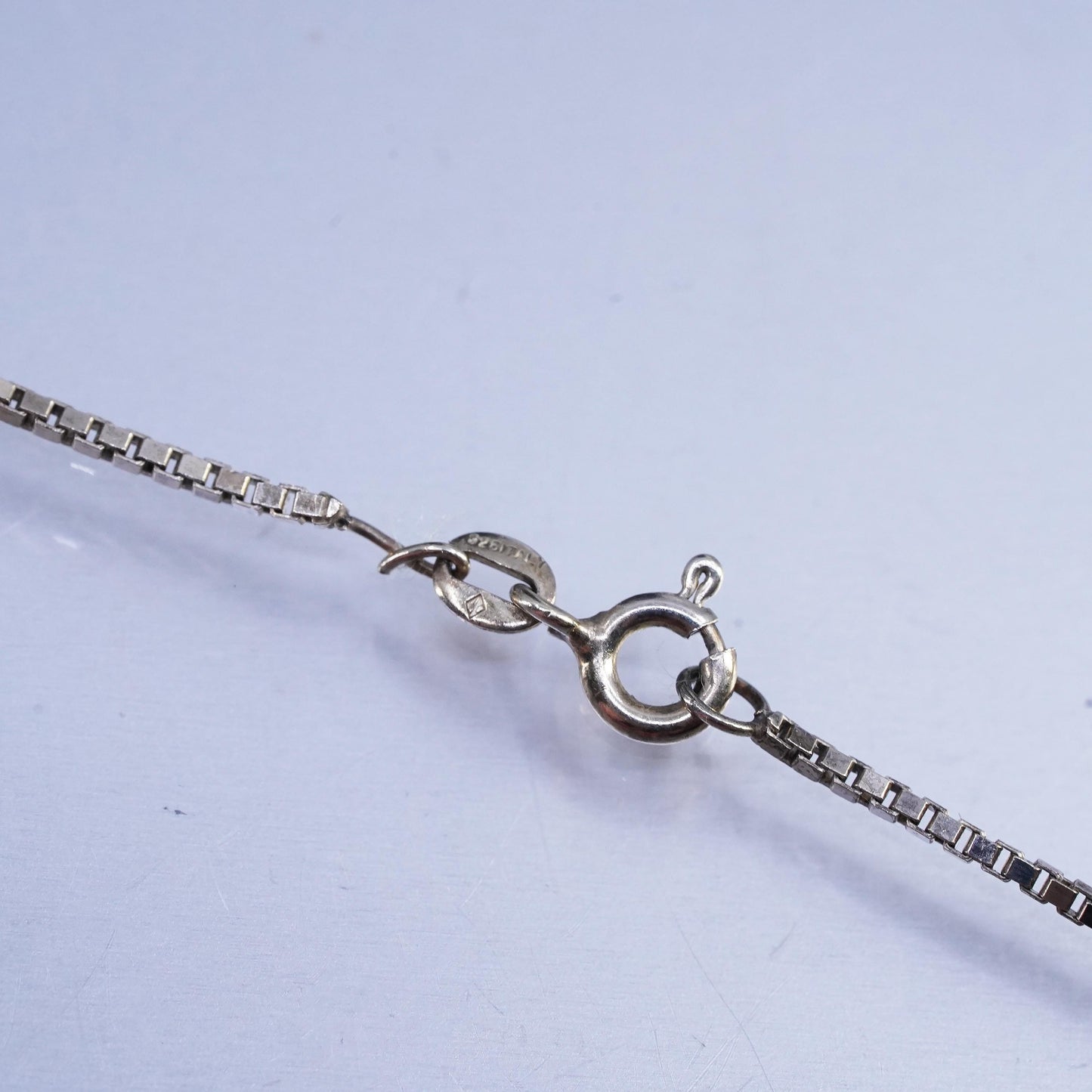 30" 1.6mm, vintage Italian gold plated Sterling 925 silver box chain necklace