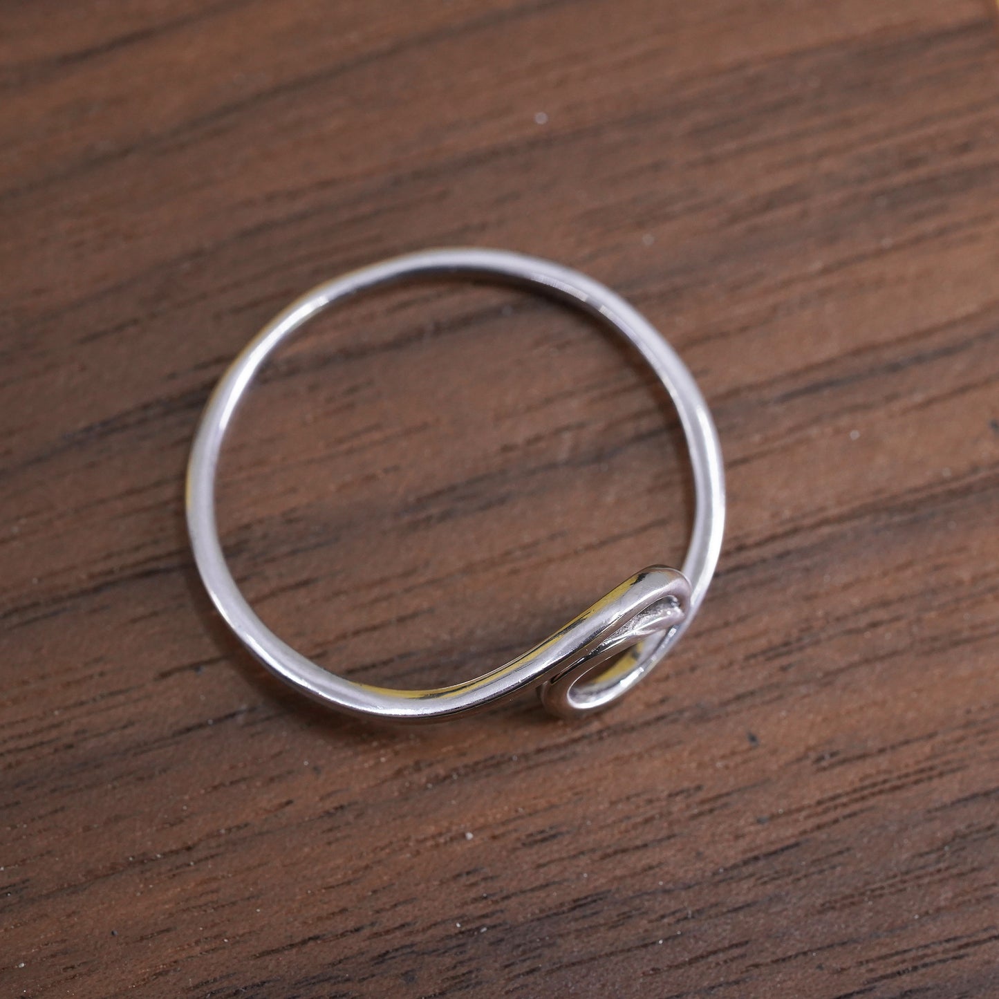 Size 11.5, vintage Sterling silver handmade ring, Modern 925 wavy band