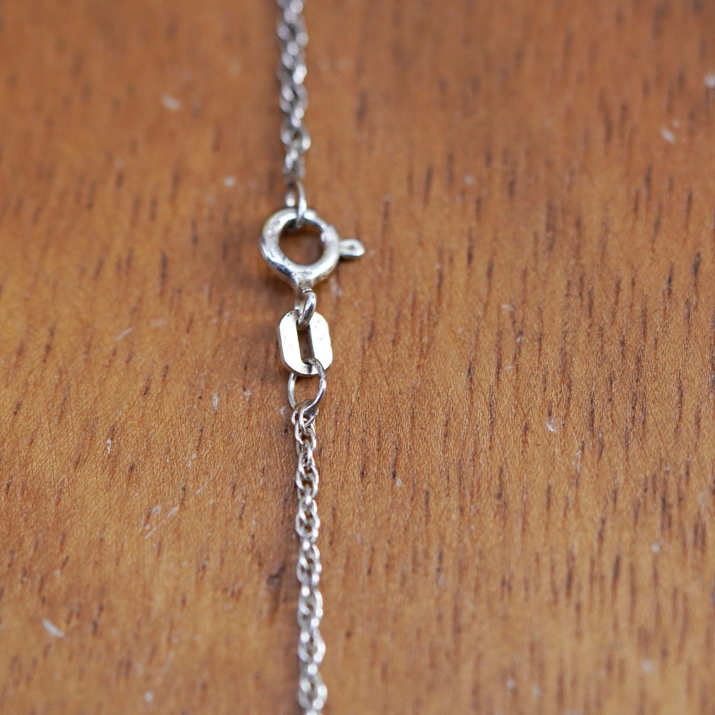18”, 1.6mm, vintage Sterling silver necklace, Italy 925 Singapore link chain